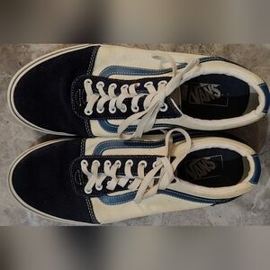 Vans Men's Navy and Cream Sneakers
